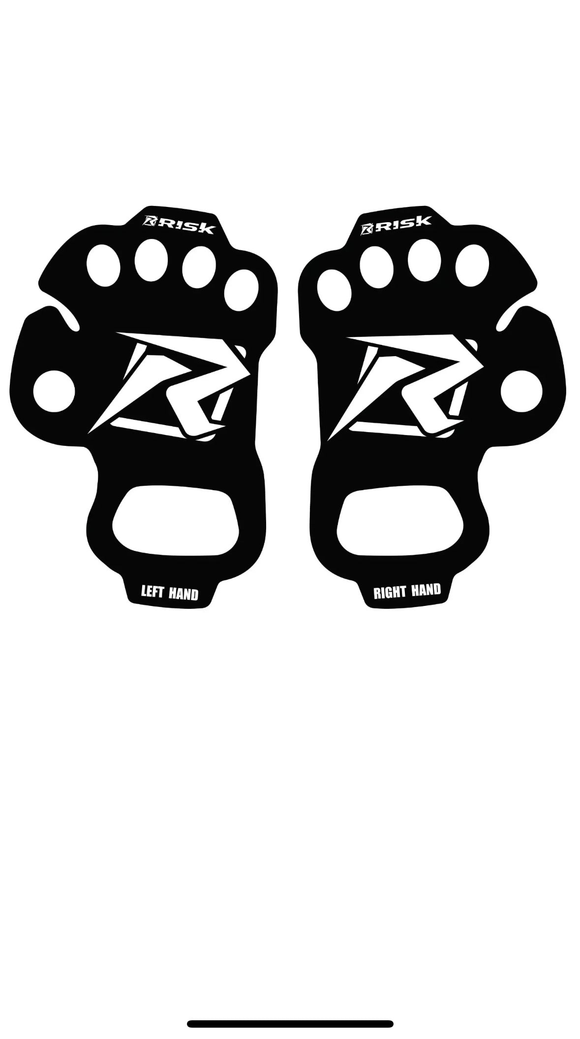 RISK RACING PALM PROTECTORS, BLACK