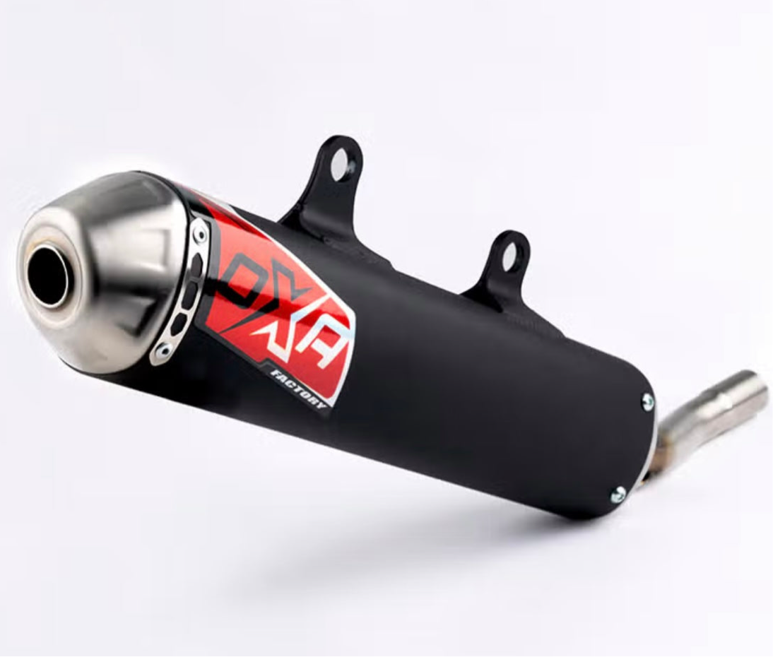 OXA FACTORY SILENCER BLACK EDITION FOR KTM EXC TPI 20-23 XC 20-22 XC-W 23 SX 19-22 GASGAS EC EX MC 21-23 HUSQVARNA 250 300 TE 20-23 TC 19-22 2T