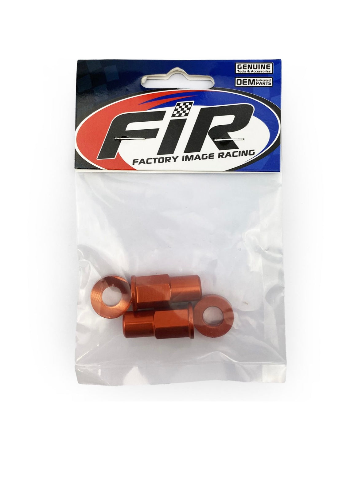 RIM LOCK NUT WITH SPACER WASHER KIT - ORANGE ALUMINIUM