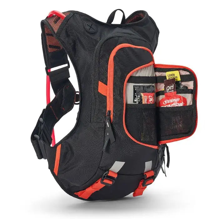 USWE Moto Hydro 8 Hydration Pack (a.k.a Raw 8) – Black/Orange