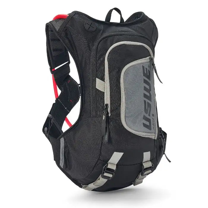 USWE Moto Hydro 8 Hydration Pack (a.k.a Raw 8) – Carbon Black (Black/Grey)