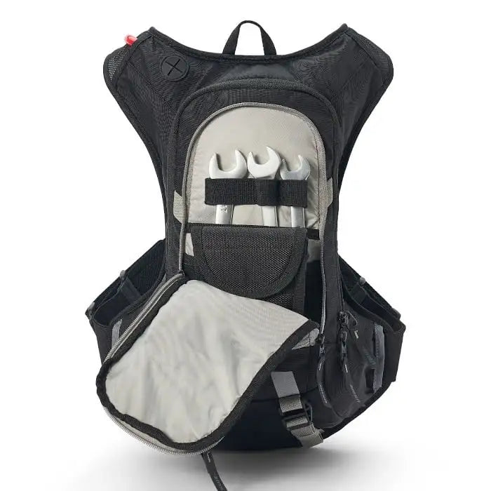 USWE Moto Hydro 8 Hydration Pack (a.k.a Raw 8) – Carbon Black (Black/Grey)