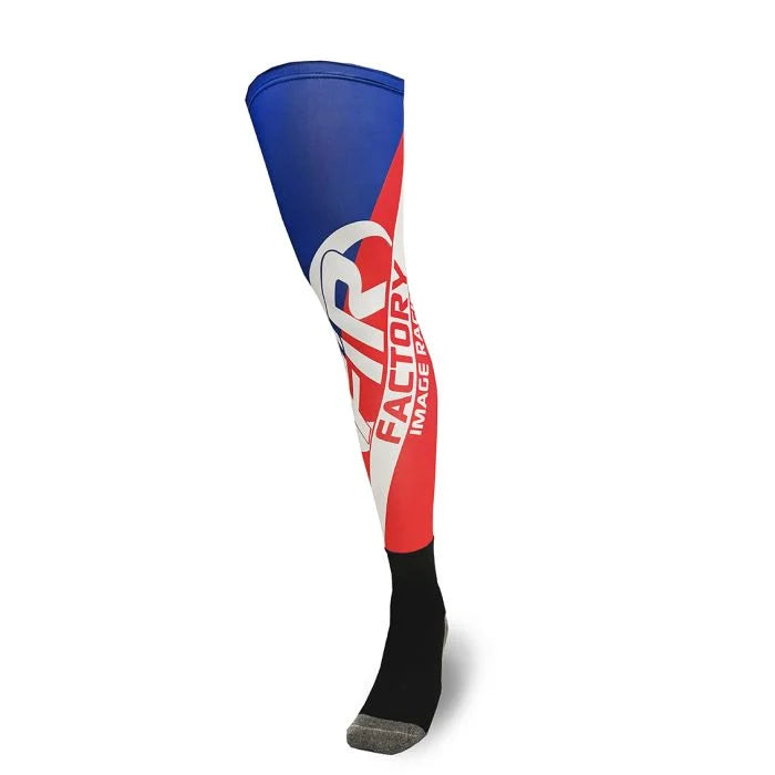 FIR Motocross & Enduro Knee Brace Sock FIR RED BLUE L/XL uk 7-12