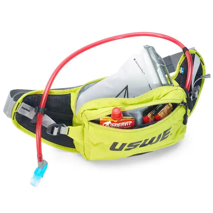 USWE Zulo 2 Waist Pack / Hip Bag with 1L Elite Bladder – Crazy Yellow