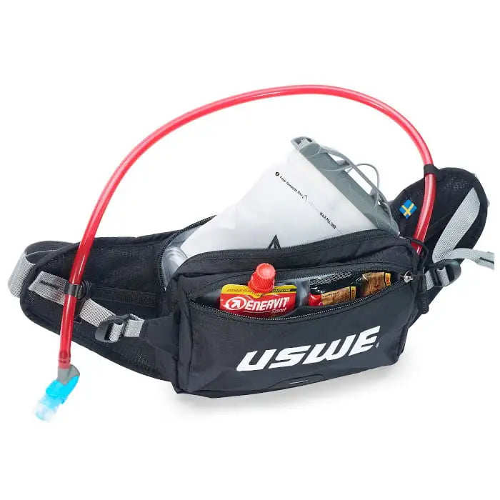 USWE Zulo 2 Waist Pack / Hip Bag with 1L Elite Bladder – Black