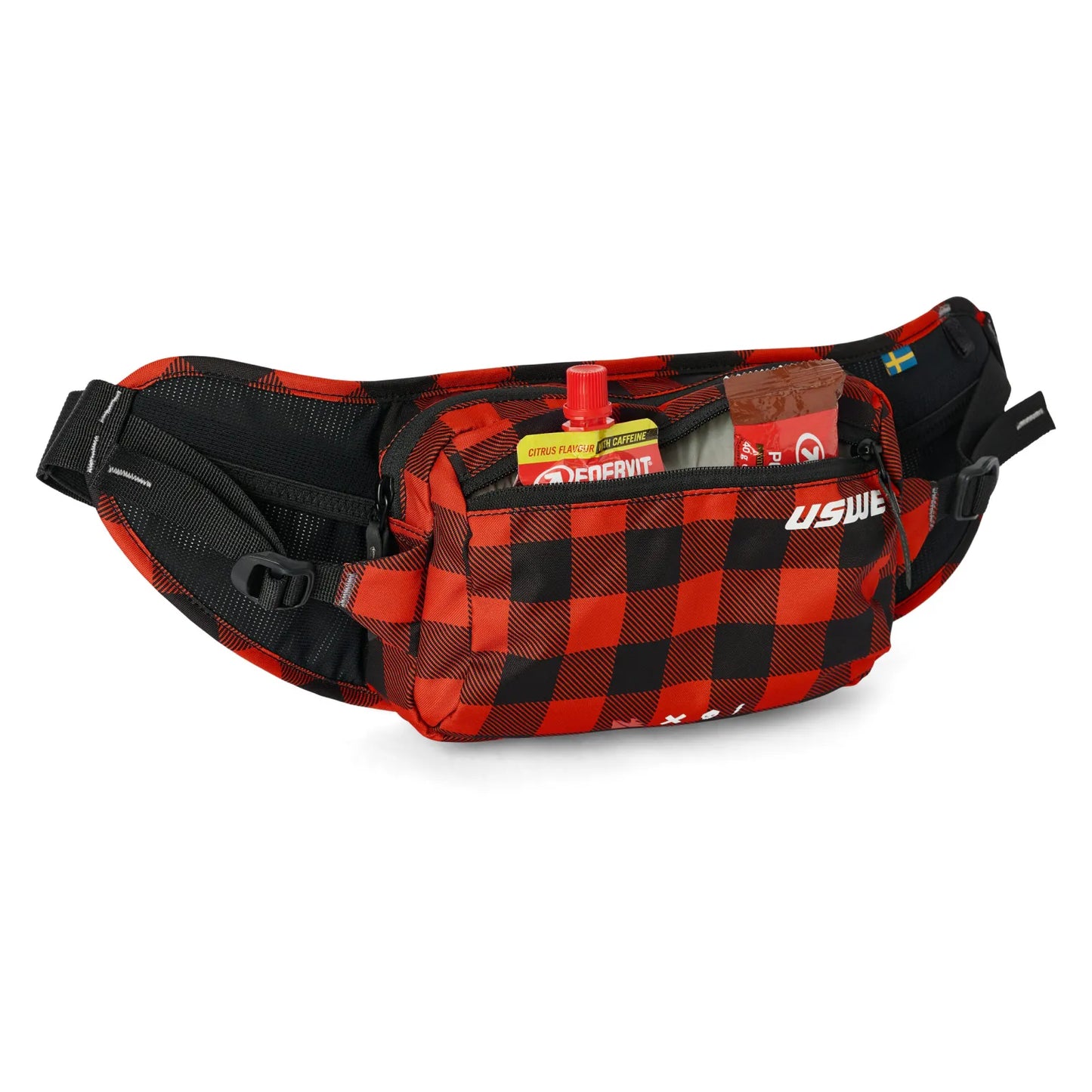USWE Waist 2 Hip Pack – Flannel Red/Black