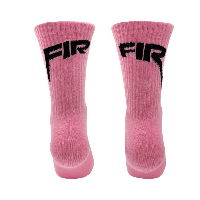 UNISEX SOCKS PINK WITH BLACK FIR DESIGN SIZE L (UK 7-11)