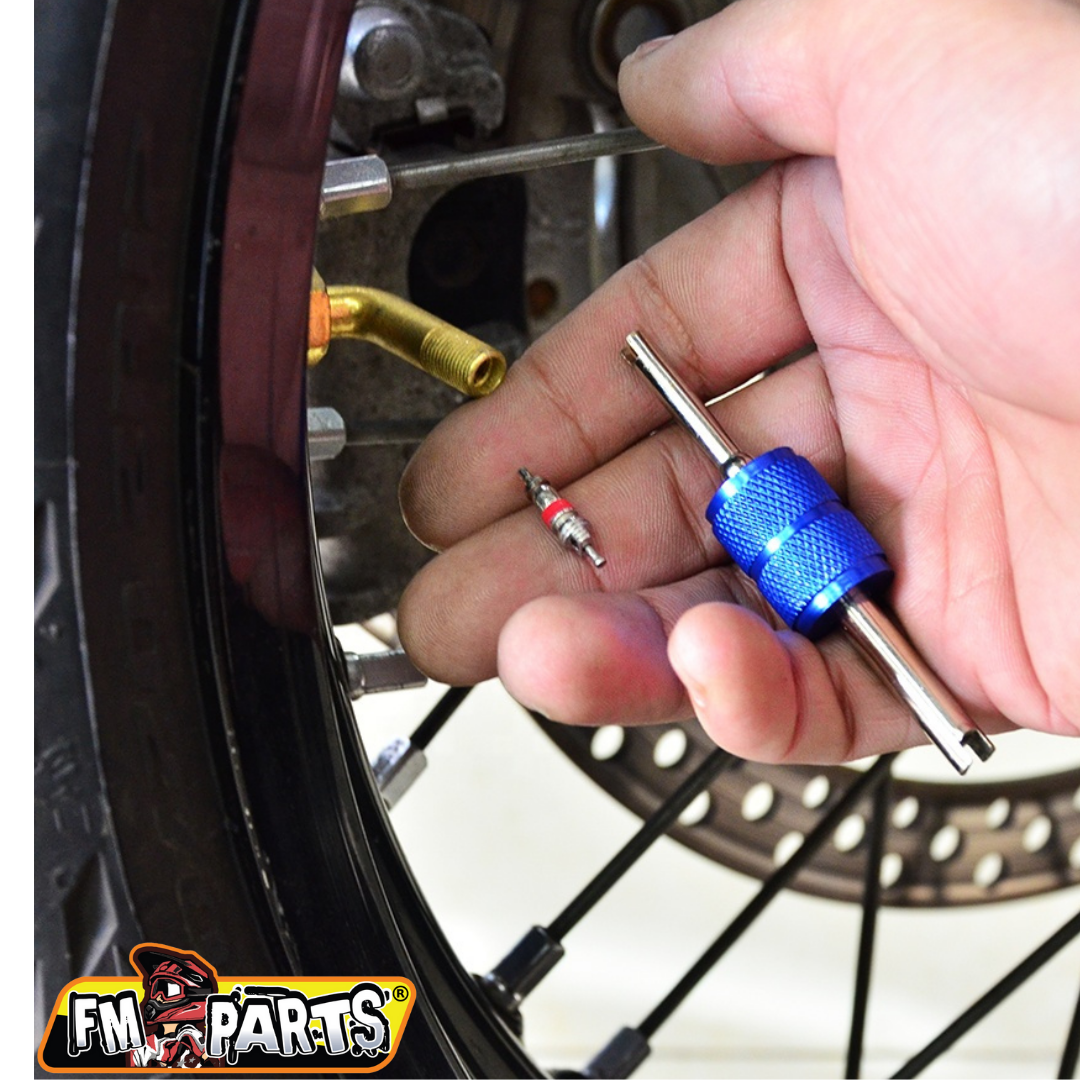 Fm-Parts Knurled Valve Core Remover Tool Blue