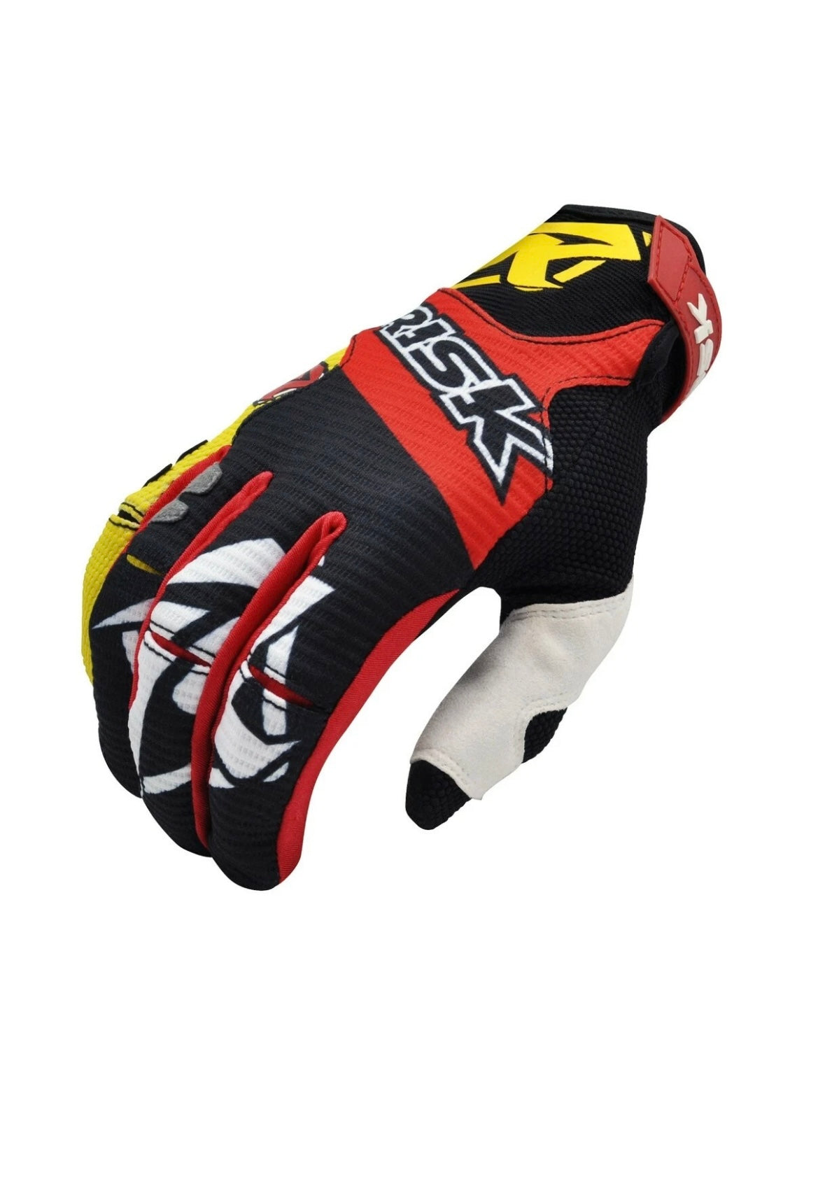 RISK RACING VENTILATE V2 GLOVES - YELLOW / RED