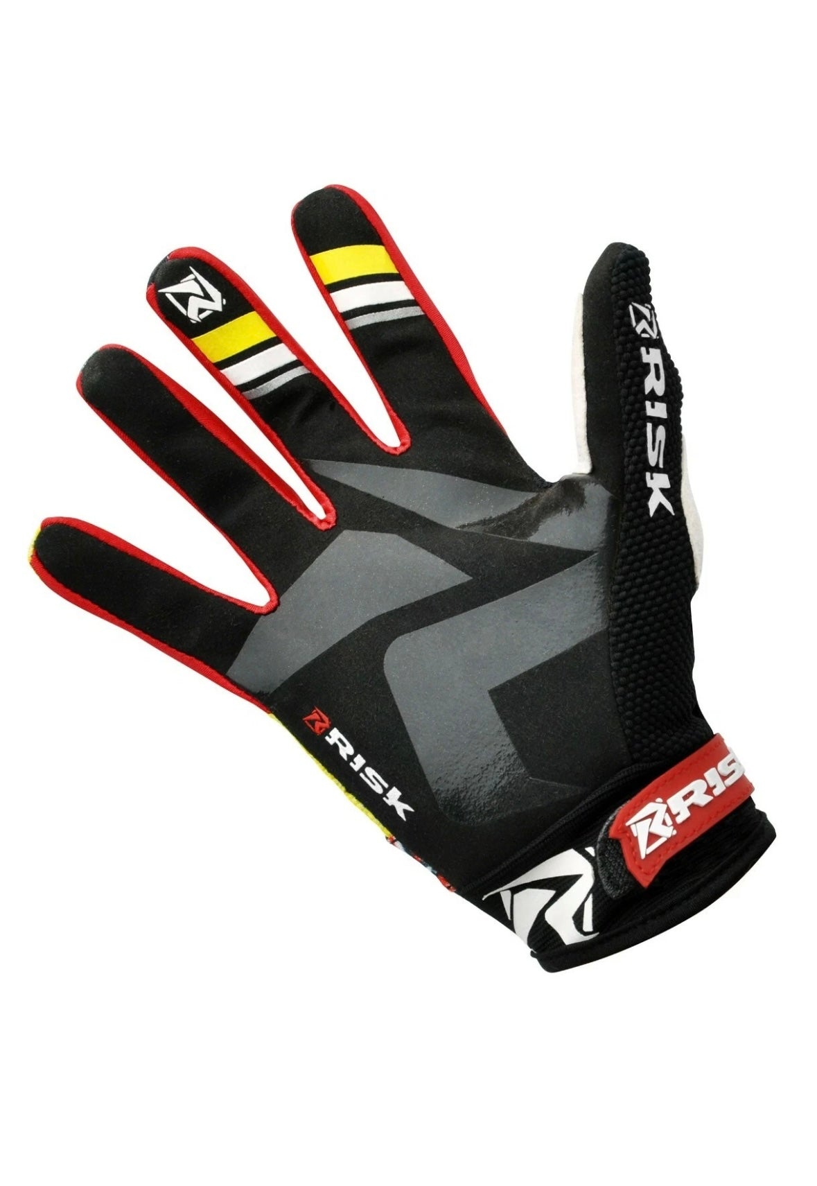 RISK RACING VENTILATE V2 GLOVES - YELLOW / RED