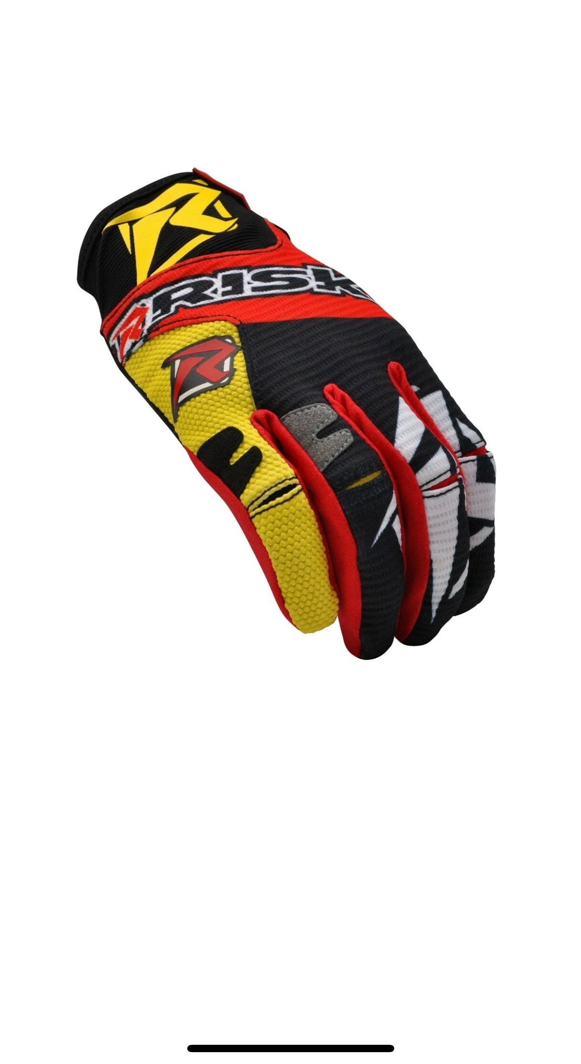 RISK RACING VENTILATE V2 GLOVES - YELLOW / RED