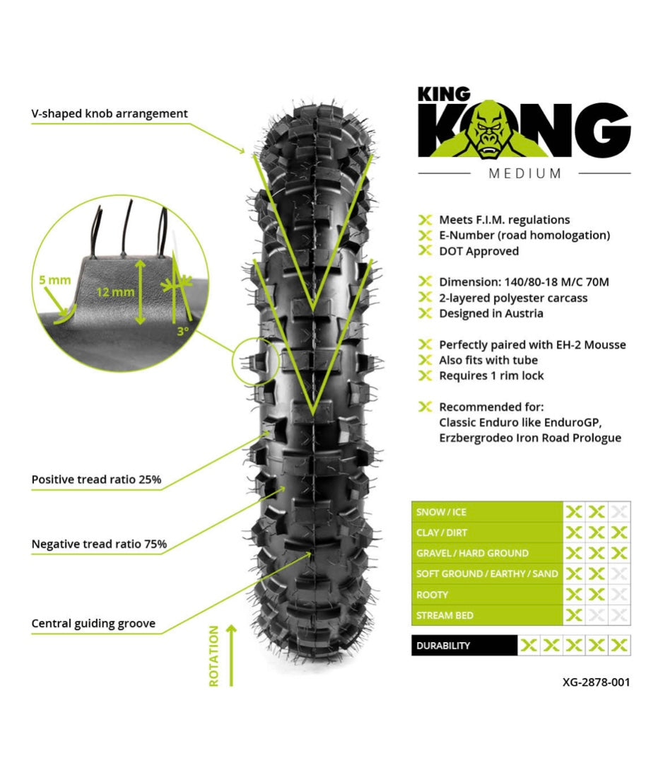 X-grip KING KONG medium 140-80-18”