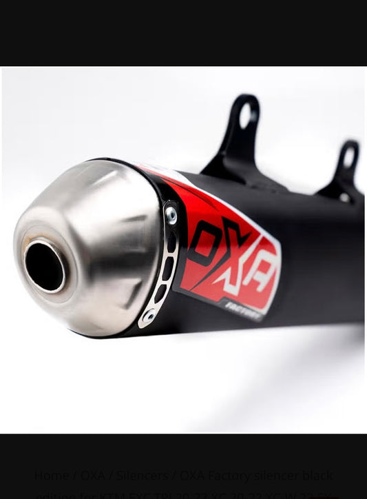 OXA FACTORY SILENCER BLACK EDITION FOR KTM EXC TPI 20-23 XC 20-22 XC-W 23 SX 19-22 GASGAS EC EX MC 21-23 HUSQVARNA 250 300 TE 20-23 TC 19-22 2T