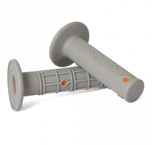 Pro Grip 799 Dual Density Half Waffle MX Motocross Grips - Grey w/Orange
