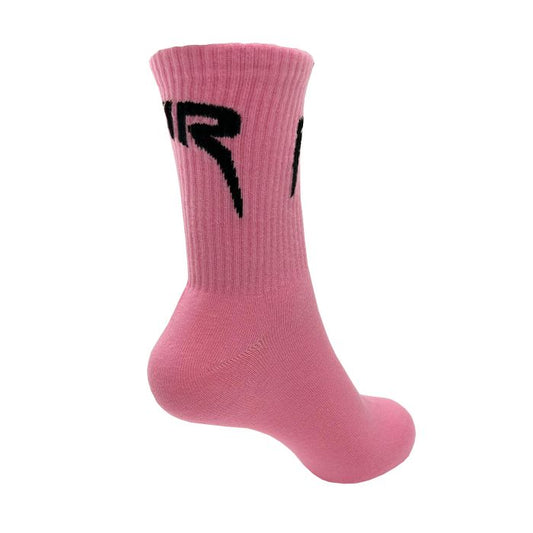 UNISEX SOCKS PINK WITH BLACK FIR DESIGN SIZE L (UK 7-11)