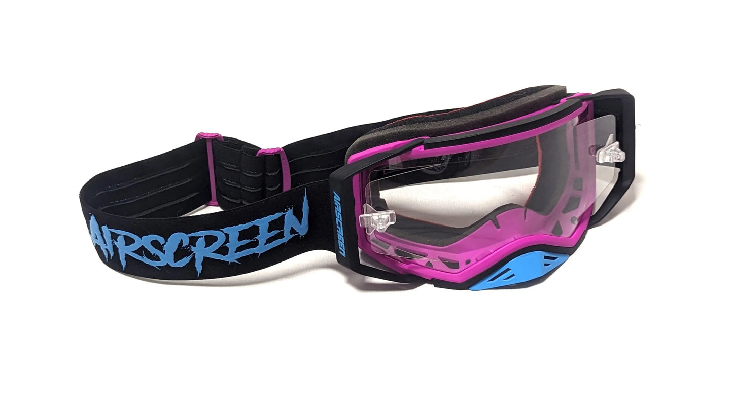 AirScreen AERO 01 EX Goggles with Opening Lens (Black / Cyan / Magenta)