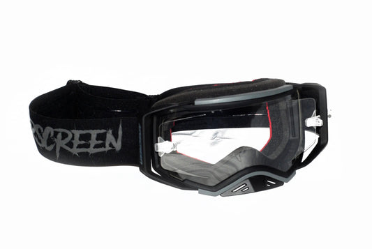 AirScreen AERO 04 EX Goggles with Opening Lens (Black / Dark Grey)